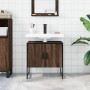 Bathroom sink cabinet engineered wood brown oak 60x33x60 cm by , Dressing tables - Ref: Foro24-842460, Price: 55,51 €, Discou...