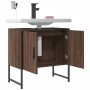 Bathroom sink cabinet engineered wood brown oak 60x33x60 cm by , Dressing tables - Ref: Foro24-842460, Price: 55,51 €, Discou...