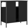 Black engineered wood bathroom sink cabinet 60x30x60 cm by , Dressing tables - Ref: Foro24-842436, Price: 63,49 €, Discount: %