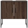 Bathroom sink cabinet engineered wood brown oak 60x33x60 cm by , Dressing tables - Ref: Foro24-842460, Price: 55,51 €, Discou...