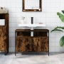 Engineered wood bathroom sink cabinet smoked oak 80x30x60 cm by , Dressing tables - Ref: Foro24-842443, Price: 60,88 €, Disco...