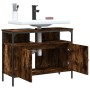 Engineered wood bathroom sink cabinet smoked oak 80x30x60 cm by , Dressing tables - Ref: Foro24-842443, Price: 60,88 €, Disco...