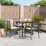 5-teiliges Gartenmöbel-Set mit schwarzen synthetischen Rattankissen von , Gartensets - Ref: Foro24-3213604, Preis: 295,66 €, ...