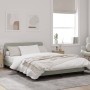 Bed frame with light gray velvet headboard 140x190cm by , Beds and slatted bases - Ref: Foro24-373172, Price: 135,48 €, Disco...