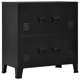 Industrial storage trunk black steel 75x40x80 cm by vidaXL, Storage trunks - Ref: Foro24-145358, Price: 152,40 €, Discount: %