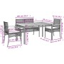 5-piece garden furniture set with black synthetic rattan cushions by , Garden sets - Ref: Foro24-3213568, Price: 451,96 €, Di...