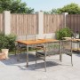 3-teilige Garten-Essgruppe mit grauen synthetischen Rattankissen von , Gartensets - Ref: Foro24-3213575, Preis: 364,72 €, Rab...