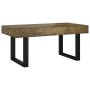 MDF and iron coffee table dark brown and black 90x45x40 cm by vidaXL, Coffee table - Ref: Foro24-286100, Price: 77,99 €, Disc...