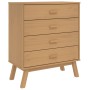 OLDEN bedside table solid brown pine wood by , Drawers - Ref: Foro24-358588, Price: 97,30 €, Discount: %