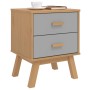 OLDEN bedside table solid gray and brown pine wood by , Nightstands - Ref: Foro24-358583, Price: 85,43 €, Discount: %