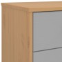 OLDEN bedside table solid gray and brown pine wood by , Nightstands - Ref: Foro24-358583, Price: 85,43 €, Discount: %