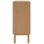 OLDEN bedside table solid brown pine wood by , Drawers - Ref: Foro24-358588, Price: 97,30 €, Discount: %