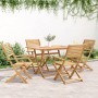 Folding garden chairs 4 pcs acacia wood 54.5x61.5x86.5cm by , Garden chairs - Ref: Foro24-365738, Price: 167,11 €, Discount: %