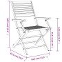 Folding garden chairs 4 pcs acacia wood 54.5x61.5x86.5cm by , Garden chairs - Ref: Foro24-365738, Price: 167,11 €, Discount: %