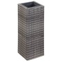 Conjunto de arriates 3 piezas ratán sintético gris de vidaXL, Maceteros y jardineras - Ref: Foro24-46926, Precio: 183,24 €, D...