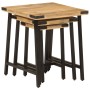 Stackable coffee tables 3 pieces solid mango wood and iron by , Side tables - Ref: Foro24-372735, Price: 78,53 €, Discount: %