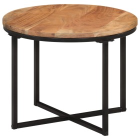 Solid acacia wood and iron coffee table 45x45x35 cm by , Coffee table - Ref: Foro24-372740, Price: 57,86 €, Discount: %