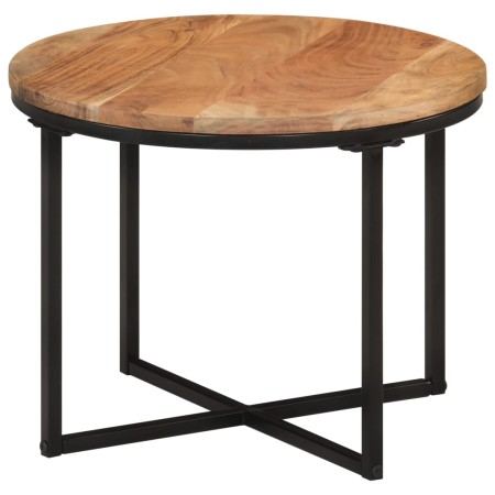 Mesa de centro de madera maciza de acacia y hierro 45x45x35 cm de , Mesas de centro - Ref: Foro24-372740, Precio: 50,35 €, De...