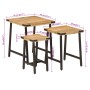 Stackable coffee tables 3 pieces solid mango wood and iron by , Side tables - Ref: Foro24-372735, Price: 78,53 €, Discount: %