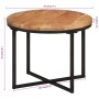 Mesa de centro de madera maciza de acacia y hierro 45x45x35 cm de , Mesas de centro - Ref: Foro24-372740, Precio: 50,35 €, De...