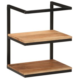 Solid acacia wood and iron wall shelf 40x30x50 cm by , Bathroom furniture - Ref: Foro24-372749, Price: 63,32 €, Discount: %