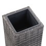 Conjunto de arriates 3 piezas ratán sintético gris de vidaXL, Maceteros y jardineras - Ref: Foro24-46926, Precio: 183,24 €, D...