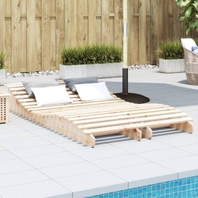 Solid pine wood loungers 2 units 205x60x31.5 cm by , Loungers - Ref: Foro24-832573, Price: 155,07 €, Discount: %