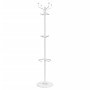 White powder coated iron coat rack with umbrella stand 180 cm by , Hat and coat racks - Ref: Foro24-377102, Price: 51,39 €, D...