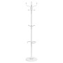 White powder coated iron coat rack with umbrella stand 180 cm by , Hat and coat racks - Ref: Foro24-377102, Price: 51,39 €, D...