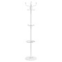 White powder coated iron coat rack with umbrella stand 180 cm by , Hat and coat racks - Ref: Foro24-377102, Price: 51,39 €, D...