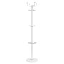 White powder coated iron coat rack with umbrella stand 180 cm by , Hat and coat racks - Ref: Foro24-377102, Price: 51,39 €, D...