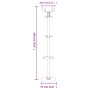 White powder coated iron coat rack with umbrella stand 180 cm by , Hat and coat racks - Ref: Foro24-377102, Price: 51,39 €, D...