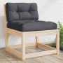 Garden sofa with solid pine wood cushions by , Outdoor sofas - Ref: Foro24-844689, Price: 69,14 €, Discount: %