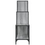 Estantería madera ingeniería y metal gris Sonoma 92x30x102 cm de , Librerías y estanterías - Ref: Foro24-845439, Precio: 67,8...