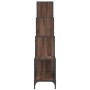 Regal aus Holzwerkstoff und eichenbraunem Metall, 122 x 30 x 132 cm von , Bücherregale und Regale - Ref: Foro24-845445, Preis...