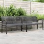 Double steel and WPC garden bench 231 cm by , garden benches - Ref: Foro24-366538, Price: 274,50 €, Discount: %