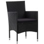 4-piece garden furniture set and black synthetic rattan cushions by vidaXL, Garden sets - Ref: Foro24-45891, Price: 229,56 €,...