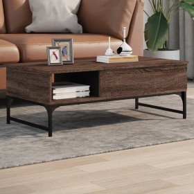 Mesa de centro madera ingeniería metal marrón 100x50x35 cm de , Mesas de centro - Ref: Foro24-845395, Precio: 65,59 €, Descue...