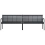 Double steel and WPC garden bench 231 cm by , garden benches - Ref: Foro24-366538, Price: 274,99 €, Discount: %