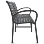 Double steel and WPC garden bench 231 cm by , garden benches - Ref: Foro24-366538, Price: 274,99 €, Discount: %