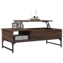 Mesa de centro madera ingeniería metal marrón 100x50x35 cm de , Mesas de centro - Ref: Foro24-845395, Precio: 65,99 €, Descue...