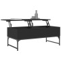 Engineered wood and black metal coffee table 100x50x40 cm by , Coffee table - Ref: Foro24-845376, Price: 74,38 €, Discount: %