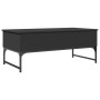 Engineered wood and black metal coffee table 100x50x40 cm by , Coffee table - Ref: Foro24-845376, Price: 74,38 €, Discount: %