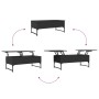 Mesa de centro de madera ingeniería y metal negro 100x50x40 cm de , Mesas de centro - Ref: Foro24-845376, Precio: 74,38 €, De...