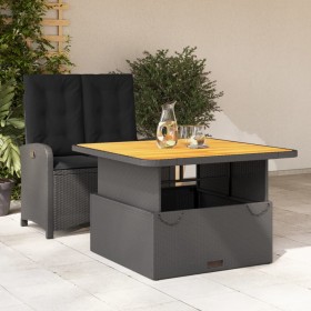 Set comedor de jardín 2 pzas con cojines ratán sintético negro de , Conjuntos de jardín - Ref: Foro24-3277331, Precio: 323,61...