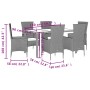 7-piece garden dining set with beige synthetic rattan cushions by , Garden sets - Ref: Foro24-3277572, Price: 530,66 €, Disco...