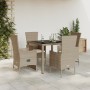 Set comedor de jardín 5 pzas con cojines ratán sintético beige de , Conjuntos de jardín - Ref: Foro24-3277570, Precio: 468,00...