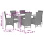 7-piece garden dining set with beige synthetic rattan cushions by , Garden sets - Ref: Foro24-3277579, Price: 697,96 €, Disco...