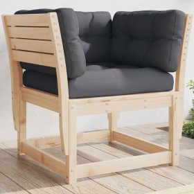 Garden sofa with armrests and cushions in solid pine wood by , Outdoor sofas - Ref: Foro24-844694, Price: 90,99 €, Discount: %