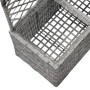 Spalier und Blumenbeet 2 Töpfe graues synthetisches Rattan 58x30x107 cm von vidaXL, Töpfe und Pflanzgefäße - Ref: Foro24-4693...